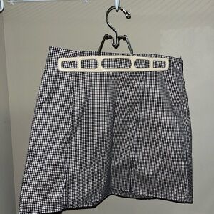 Urban Outfitters Navy and Cream Houndstooth Skirt